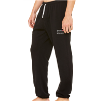 Unisex Sponge Fleece Long Scrunch Pants - Black