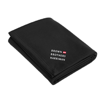 Embroidered Jersey Cotton Blanket - Black
