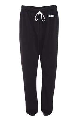 Unisex Fleece Jogger Sweatpants - Black - X-Large